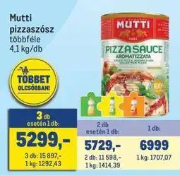 Metro Mutti pizzaszósz ajánlat