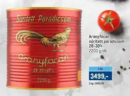 Metro Aranyfácán sűrített paradicsom 28-30% ajánlat