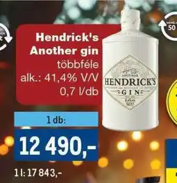 Metro Hendrick's Another gin ajánlat