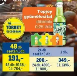 Metro Topjoy gyümölcsital ajánlat