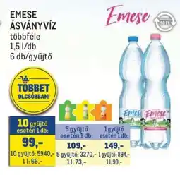 Metro Emese ásványvíz ajánlat