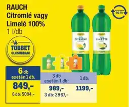 Metro RAUCH Citromlé vagy Limelé 100% ajánlat