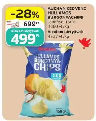 AUCHAN KEDVENC HULLÁMOS BURGONYACHIPS