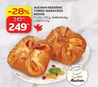 AUCHAN KEDVENC TÚRÓS-BARACKOS KOSÁR