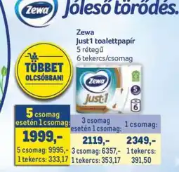 Metro ZEWA JUST1 TOALETTPAPÍR ajánlat