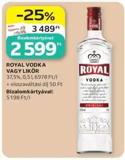 Auchan ROYAL VODKA VAGY LIKŐR ajánlat