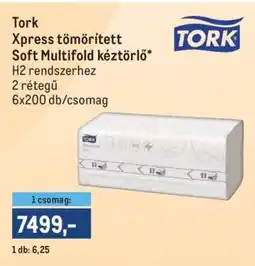 Metro Tork Xpress tömörített Soft Multifold kéztörlő ajánlat