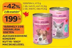 Auchan AUCHAN KEDVENC KONZERV KUTYA- VAGY MACSKAELEDEL ajánlat