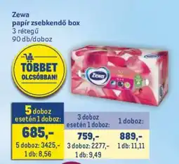 Metro Zewa papír zsebkendő box ajánlat