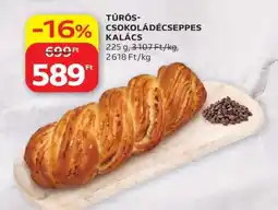 Auchan TÚRÓS-CSOKOLÁDÉCSEPPES KALÁCS ajánlat