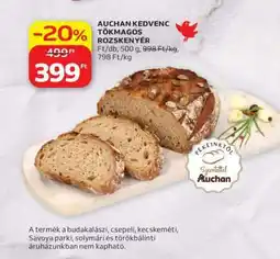 Auchan AUCHAN KEDVENC TÖKMAGOS ROZS KENYÉR ajánlat