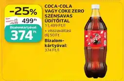 Auchan Coca-Cola vagy Coke Zero szénsavas üdítőital ajánlat