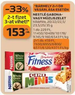 Auchan NESTLÉ Gabona- vagy Müzliszelet ajánlat
