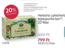 Rossmann Herbária Laktoherb tejszaporító tea**, 20 filter ajánlat