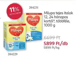 Rossmann Milupa tejes italok ajánlat