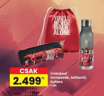 Liverpool tornazsák, tolltartó, kulacs