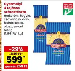Interspar Gyermelyi 4 tojásos száraztészta ajánlat