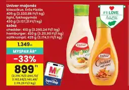 Interspar UNIVER Majonéz ajánlat