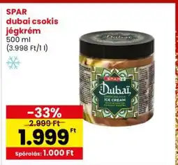 Interspar SPAR dubai csokis jégkrém ajánlat