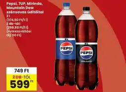 Interspar Pepsi, 7UP, Mirinda, Mountain Dew szénsavas üdítőital ajánlat