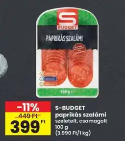Interspar S-BUDGET paprikás szalámi ajánlat