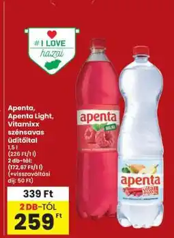 Interspar Apenta, Apenta Light, Vitamixx szénsavas üdítőital ajánlat
