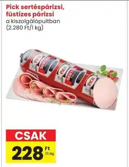 Interspar Pick sertéspárizsi, füstízes párizsi ajánlat