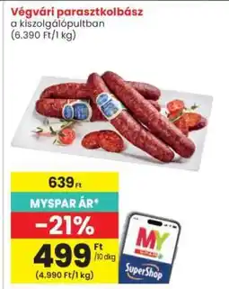 Interspar Végvári parasztkolbász ajánlat