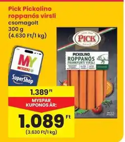 Interspar Pick Pickolino roppanós virsli ajánlat