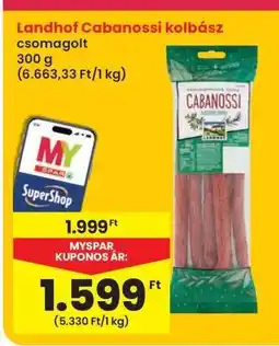Interspar LANDHOF CABANOSSI KOLBÁSZ ajánlat