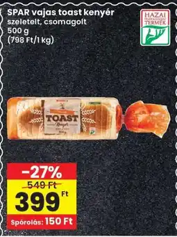 Interspar SPAR vajas toast kenyér ajánlat