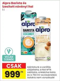Interspar Alpro Barista és ízesített növényi ital ajánlat