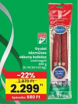 Interspar Gyulai kézműves vékony kolbász ajánlat