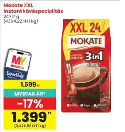 Interspar Mokate XXL instant kávéspecialitás ajánlat