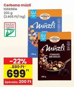 Interspar CERBONA Müzli ajánlat