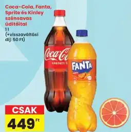 Interspar Coca-Cola, Fanta, Sprite és Kinley szénsavas üdítőital ajánlat