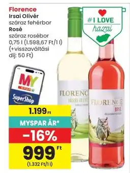 Interspar Florence Irsai Olivér száraz fehérbor Rosé ajánlat