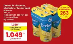 Interspar Dreher 24 citromos, alkoholmentes sörpack ajánlat