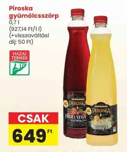 Interspar Piroska Gyümölcsszörp ajánlat