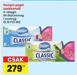 Interspar Ooops! papír zsebkendő ajánlat