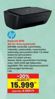 Interspar DeskJet 2910 All-in-One nyomtató ajánlat