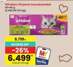 Interspar Whiskas 40 pack macskaeledel ajánlat