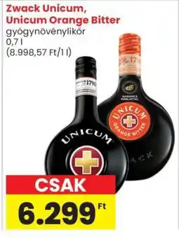 Spar Zwack Unicum, Unicum Orange Bitter ajánlat