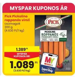 Spar Pick Pickolino roppanós virsli ajánlat