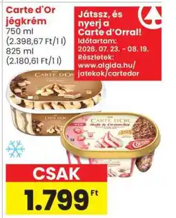 Spar CARTE D'OR Jégkrém ajánlat