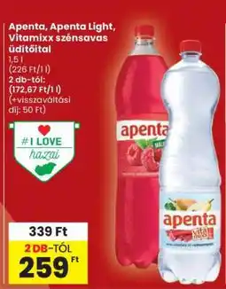 Spar Apenta, Apenta Light, Vitamixx szénsavas üdítőital ajánlat
