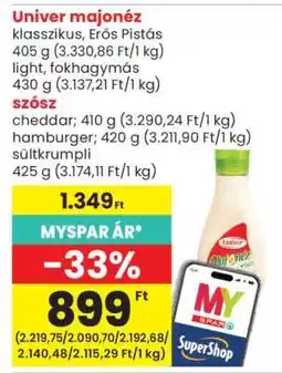 Spar UNIVER Majonéz ajánlat