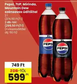 Spar Pepsi, 7UP, Mirinda, Mountain Dew szénsavas üdítőital ajánlat