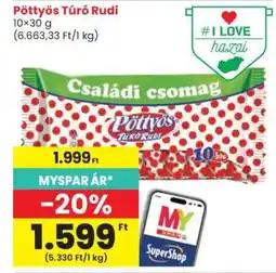 Spar PÖTTYÖS Túró Rudi ajánlat