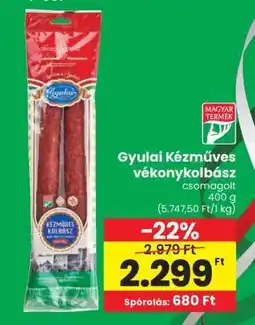 Spar Gyulai Kézműves Vékonykolbász ajánlat